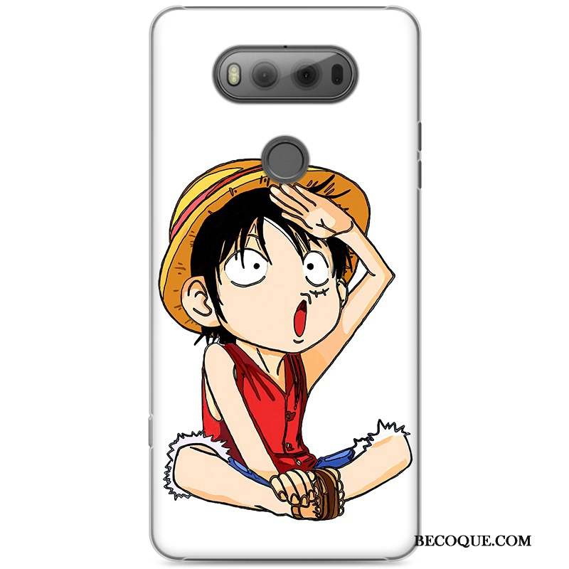 Lg V20 Incassable Coque Difficile Bleu Peinture Dessin Animé