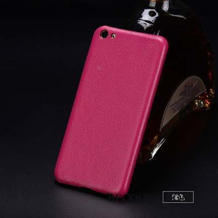 Lg V20 Or Rose Business Litchi Modèle Fleurie Coque De Téléphone Cuir Véritable