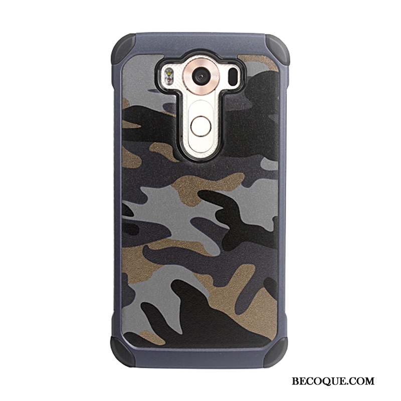 Lg V20 Ornements Suspendus Étui Coque De Téléphone Camouflage Bleu Rouge