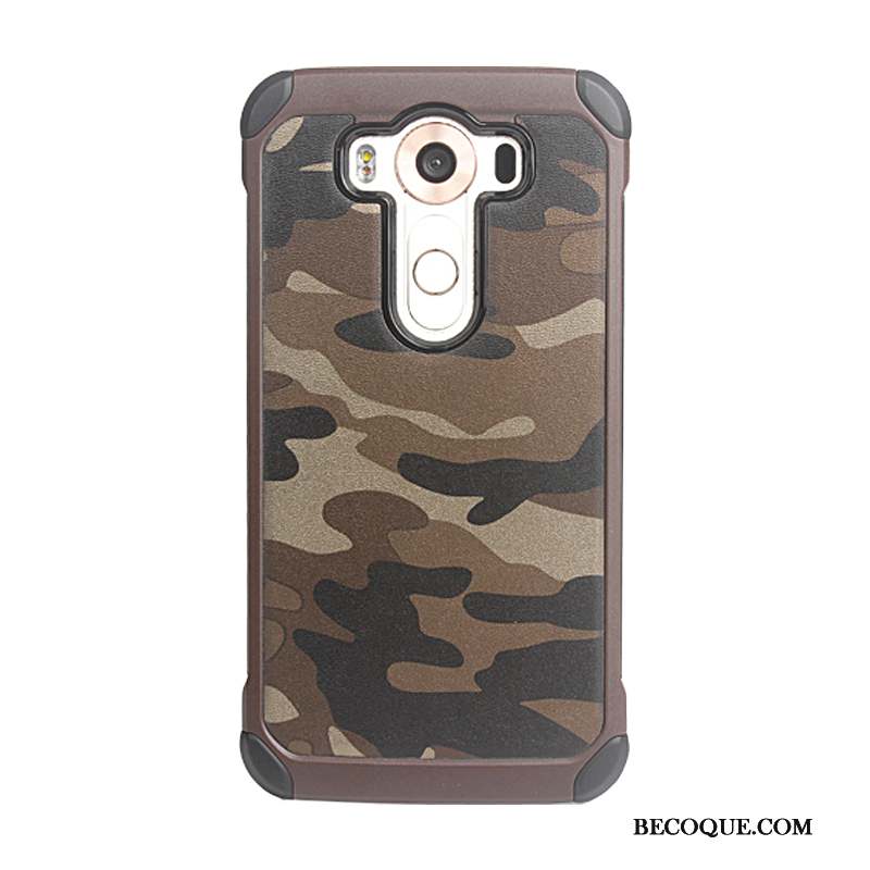 Lg V20 Ornements Suspendus Étui Coque De Téléphone Camouflage Bleu Rouge