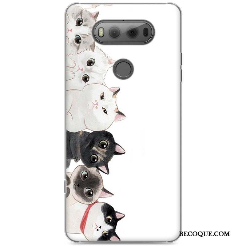 Lg V20 Rose Peinture Dessin Animé Protection Coque De Téléphone Étui