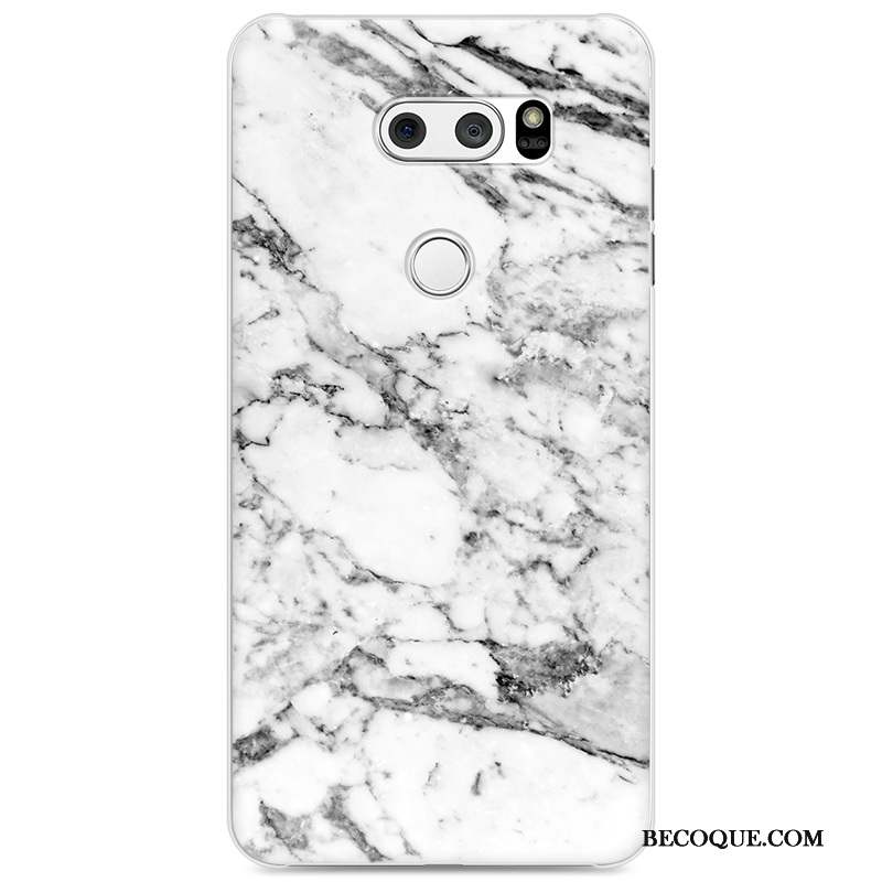 Lg V30 Coque Bois Incassable Peinture Étui Difficile Créatif