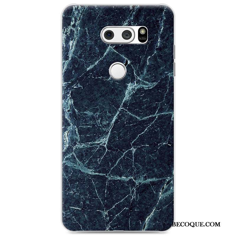 Lg V30 Coque Bois Incassable Peinture Étui Difficile Créatif