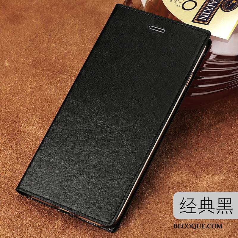 Lg V30 Coque Business Incassable Luxe Cuir Véritable Étui Protection