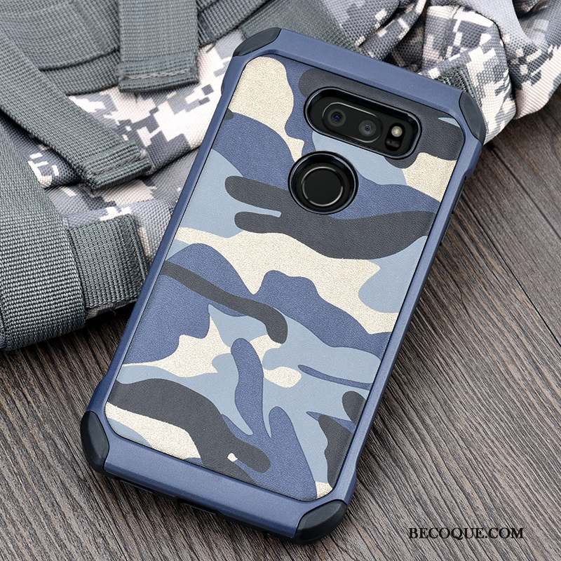 Lg V30 Coque De Téléphone Camouflage Silicone Protection Vert