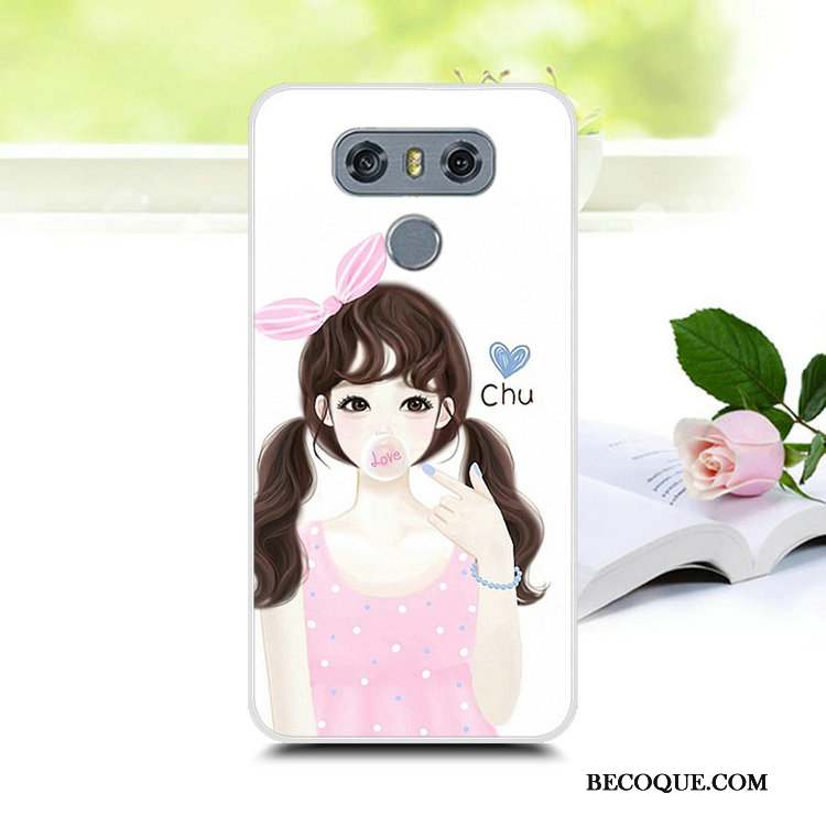 Lg V30 Coque De Téléphone Rose Tendance Tout Compris Créatif Silicone