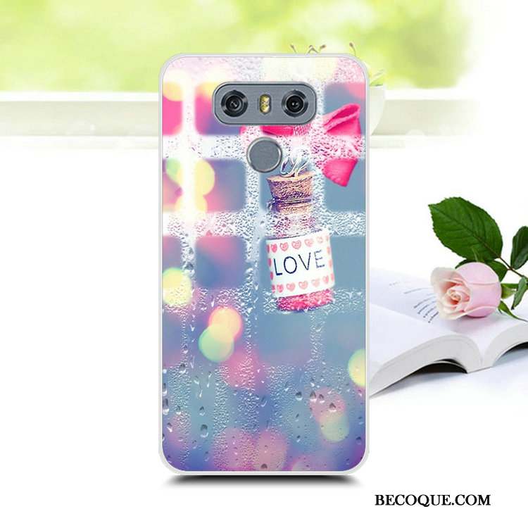 Lg V30 Coque De Téléphone Rose Tendance Tout Compris Créatif Silicone