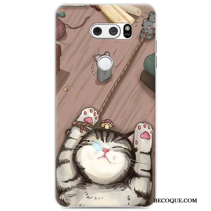 Lg V30 Coque Protection Tendance Difficile Téléphone Portable Dessin Animé Étui