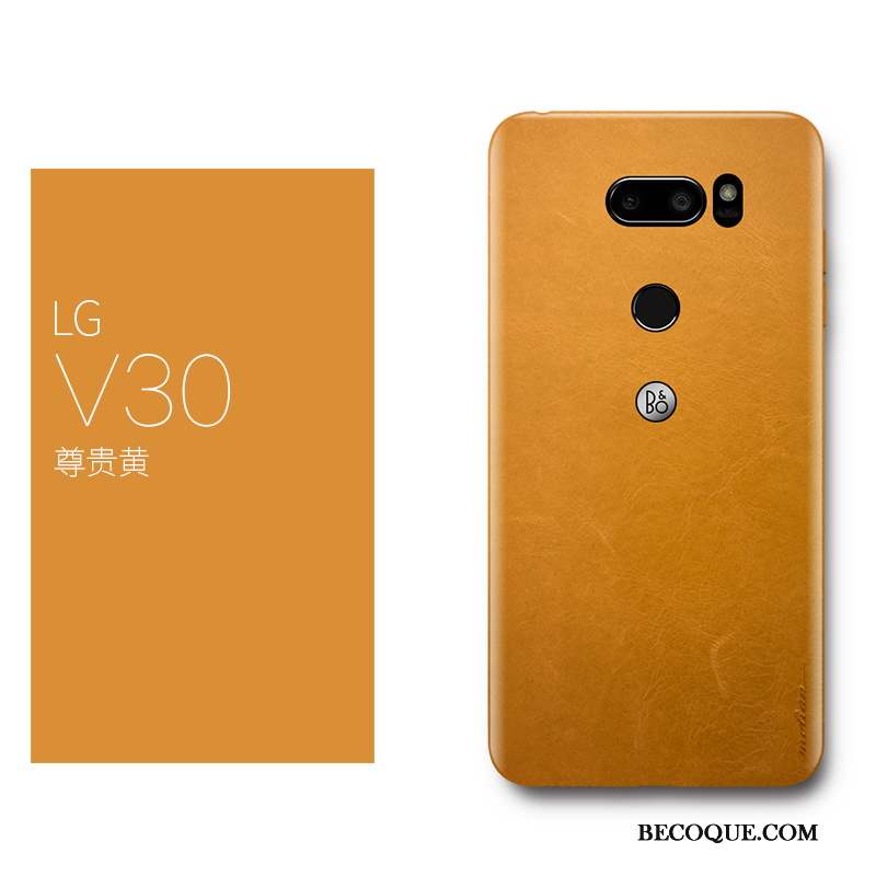 Lg V30 Luxe Étui Cuir Véritable Coque De Téléphone Protection Créatif