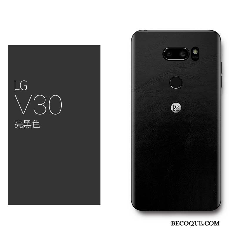 Lg V30 Luxe Étui Cuir Véritable Coque De Téléphone Protection Créatif