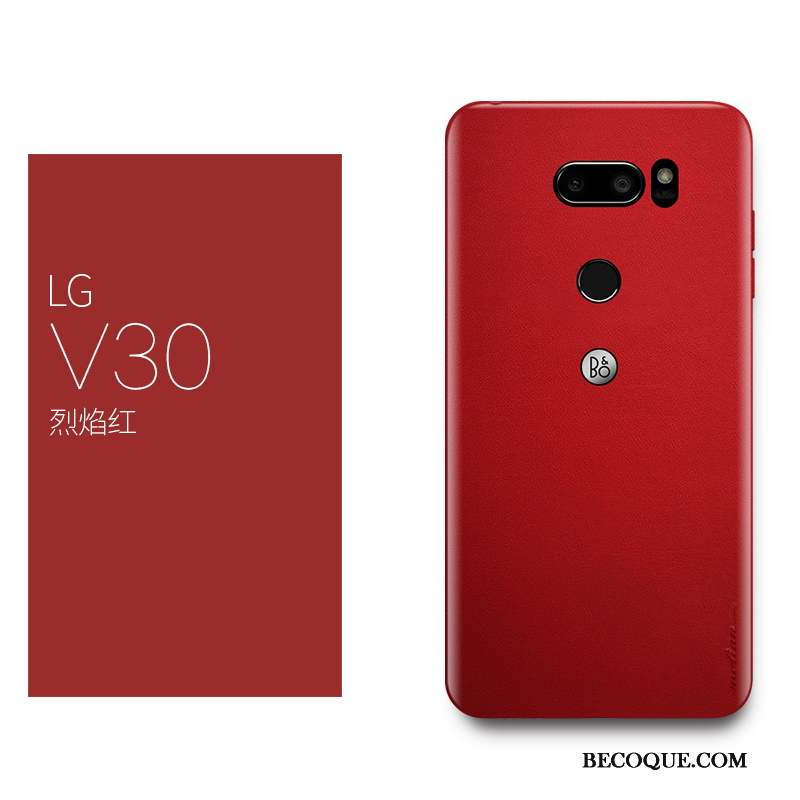 Lg V30 Luxe Étui Cuir Véritable Coque De Téléphone Protection Créatif