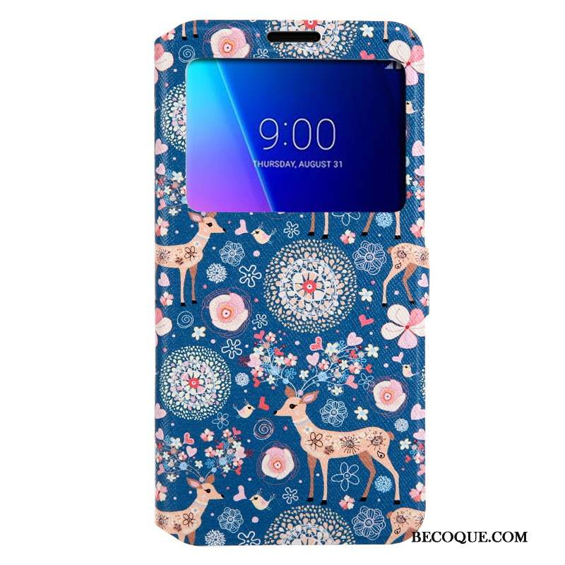 Lg V30 Peinture Rose Dessin Animé Coque De Téléphone Étui Protection