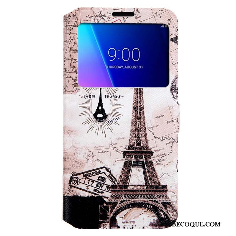 Lg V30 Peinture Rose Dessin Animé Coque De Téléphone Étui Protection