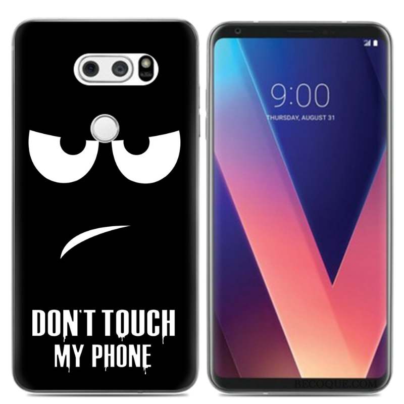 Lg V30 Petit Coque Téléphone Portable Pu Fluide Doux Créatif