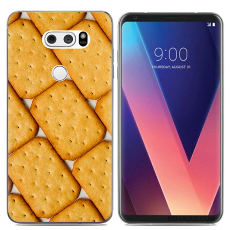 Lg V30 Petit Coque Téléphone Portable Pu Fluide Doux Créatif