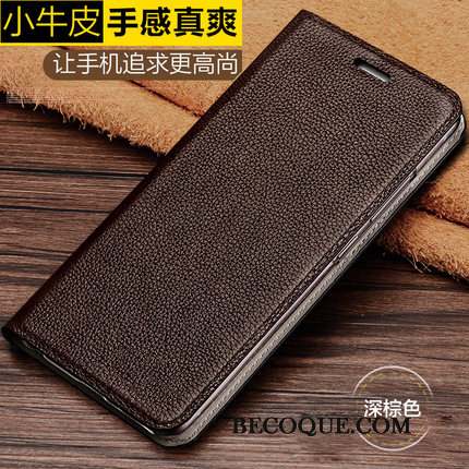 Lg V30 Protection Coque De Téléphone Business Personnalisé Cuir Véritable Fluide Doux