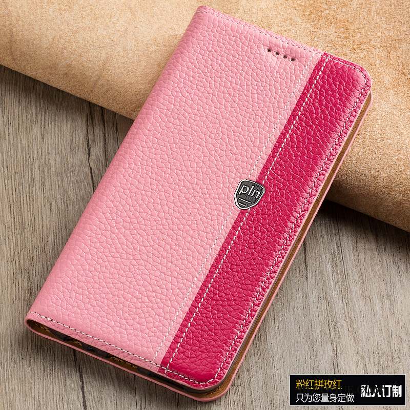 Lg V30 Protection Téléphone Portable Housse Coque De Téléphone Étui En Cuir Cuir Véritable