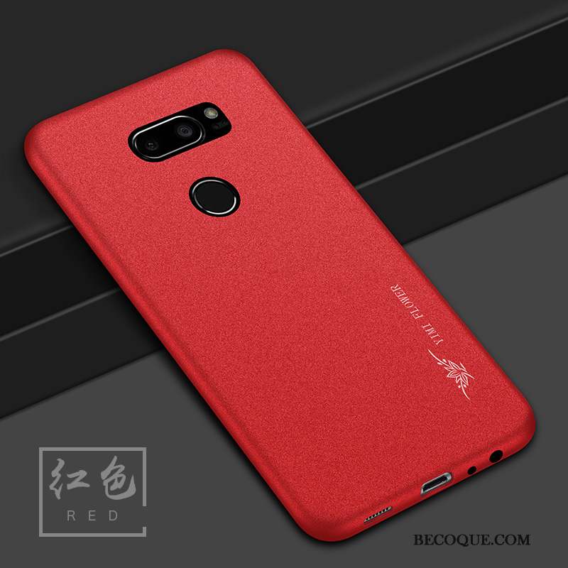 Lg V30 Silicone Délavé En Daim Rose Étui Coque De Téléphone Protection