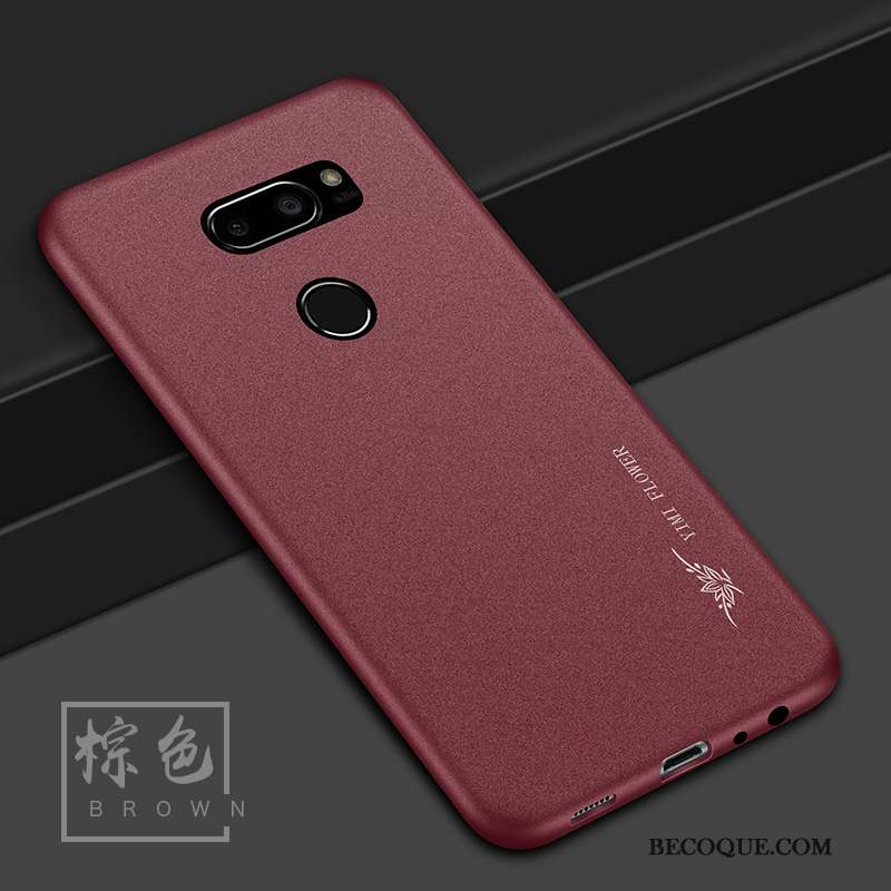 Lg V30 Silicone Délavé En Daim Rose Étui Coque De Téléphone Protection