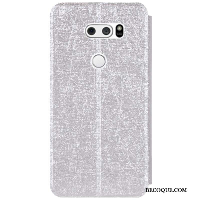 Lg V30 Support Couleur Incassable Coque Tout Compris Rouge