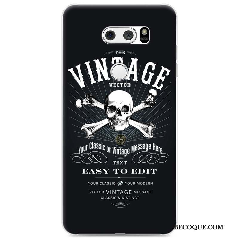 Lg V30 Tendance Protection Coque De Téléphone Dessin Animé Peinture Bleu