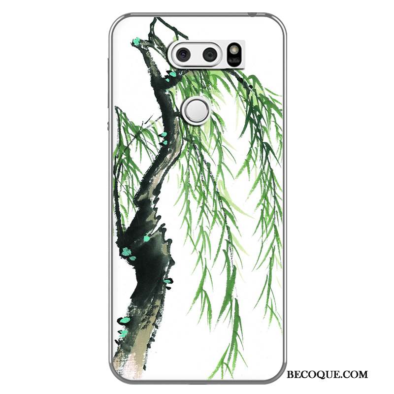 Lg V30 Téléphone Portable Créatif Fluide Doux Coque De Téléphone Encre Personnalité