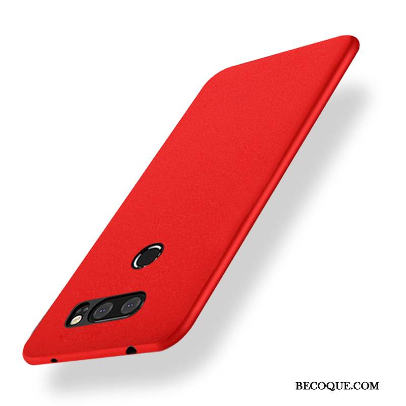 Lg V30 Téléphone Portable Silicone Incassable Rouge Étui Coque