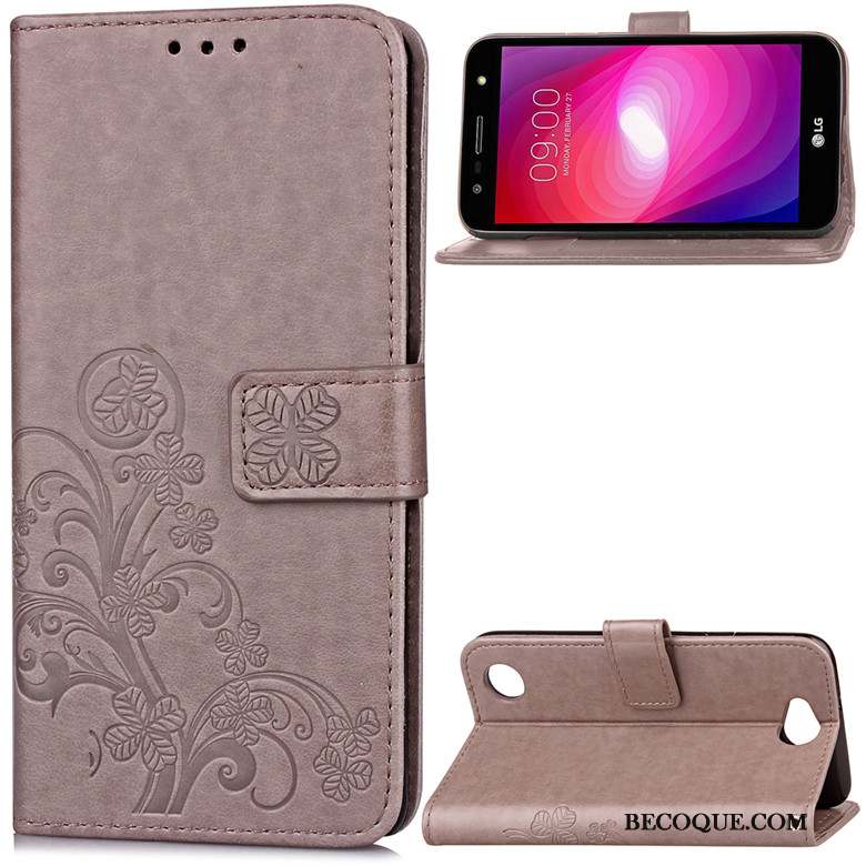 Lg X Power 2 Clamshell Silicone Protection Étui En Cuir Fluide Doux Coque De Téléphone