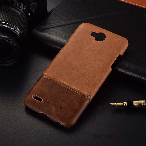 Lg X Power 2 Coque De Téléphone Noir Étui Très Mince Cuir Véritable Business