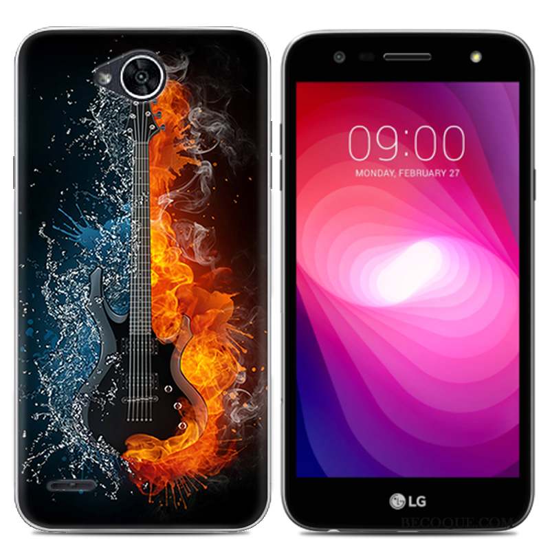 Lg X Power 2 Coque Fluide Doux Téléphone Portable Transparent Tendance Peinture Blanc