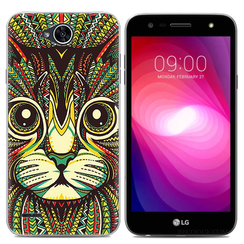 Lg X Power 2 Coque Fluide Doux Téléphone Portable Transparent Tendance Peinture Blanc