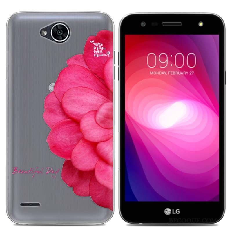 Lg X Power 2 Coque Fluide Doux Téléphone Portable Transparent Tendance Peinture Blanc