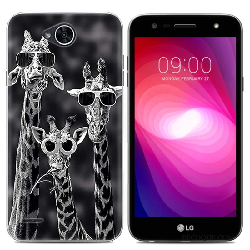 Lg X Power 2 Coque Fluide Doux Téléphone Portable Transparent Tendance Peinture Blanc