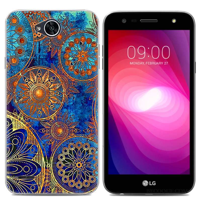 Lg X Power 2 Coque Fluide Doux Téléphone Portable Transparent Tendance Peinture Blanc