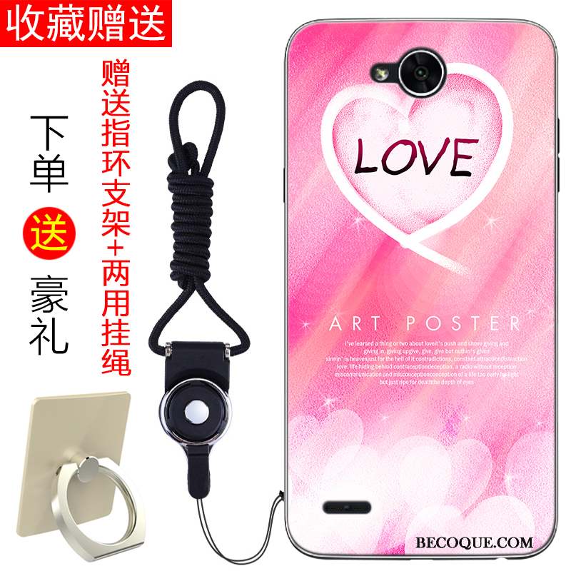 Lg X Power 2 Coque Tout Compris Rose Incassable Art Frais Fluide Doux