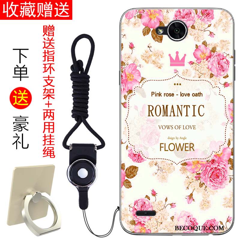 Lg X Power 2 Coque Tout Compris Rose Incassable Art Frais Fluide Doux