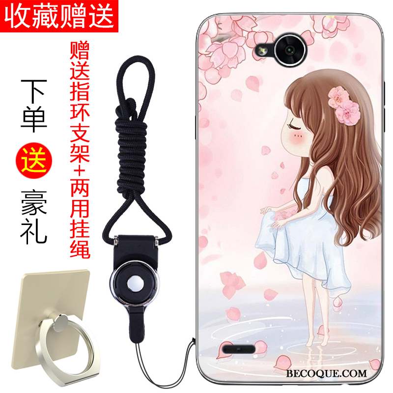 Lg X Power 2 Coque Tout Compris Rose Incassable Art Frais Fluide Doux