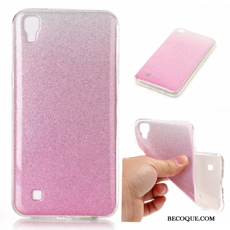 Lg X Power Protection Étui Dégradé Téléphone Portable Rose Coque De Téléphone