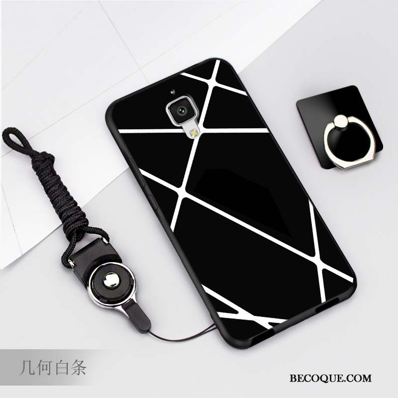 Mi 4 Coque Ornements Suspendus Silicone Petit Étui Téléphone Portable Noir