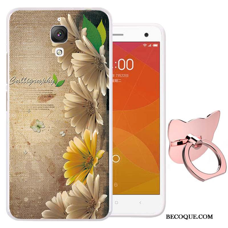 Mi 4 Coque Protection Téléphone Portable Rose Petit Tout Compris Dessin Animé