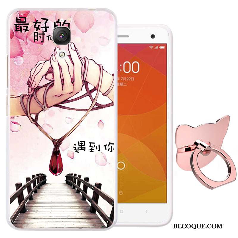 Mi 4 Coque Protection Téléphone Portable Rose Petit Tout Compris Dessin Animé