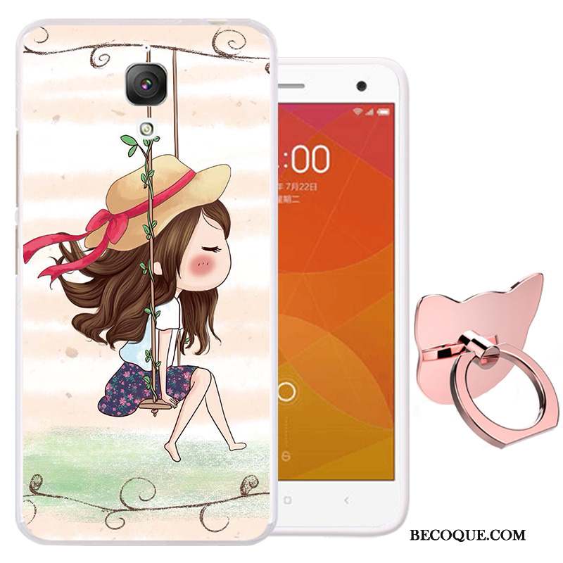 Mi 4 Coque Protection Téléphone Portable Rose Petit Tout Compris Dessin Animé