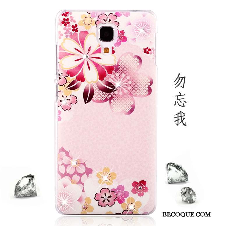 Mi 4 Coque Étui Téléphone Portable Tendance Difficile Petit Rose