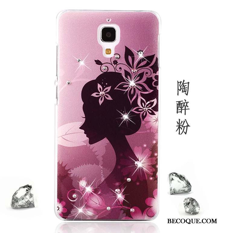 Mi 4 Coque Étui Téléphone Portable Tendance Difficile Petit Rose