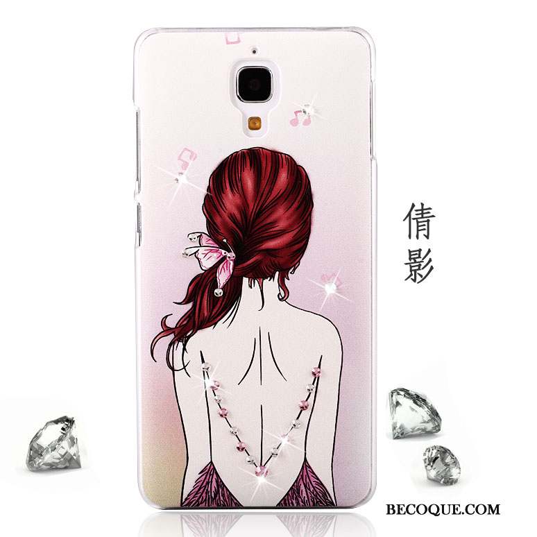 Mi 4 Coque Étui Téléphone Portable Tendance Difficile Petit Rose