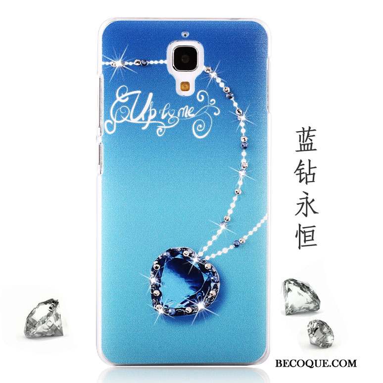 Mi 4 Petit Strass Incassable Coque De Téléphone Rose Étui