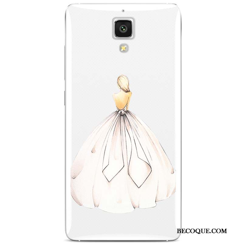 Mi 4 Tout Compris Silicone Coque De Téléphone Couvercle Arrière Blanc Transparent