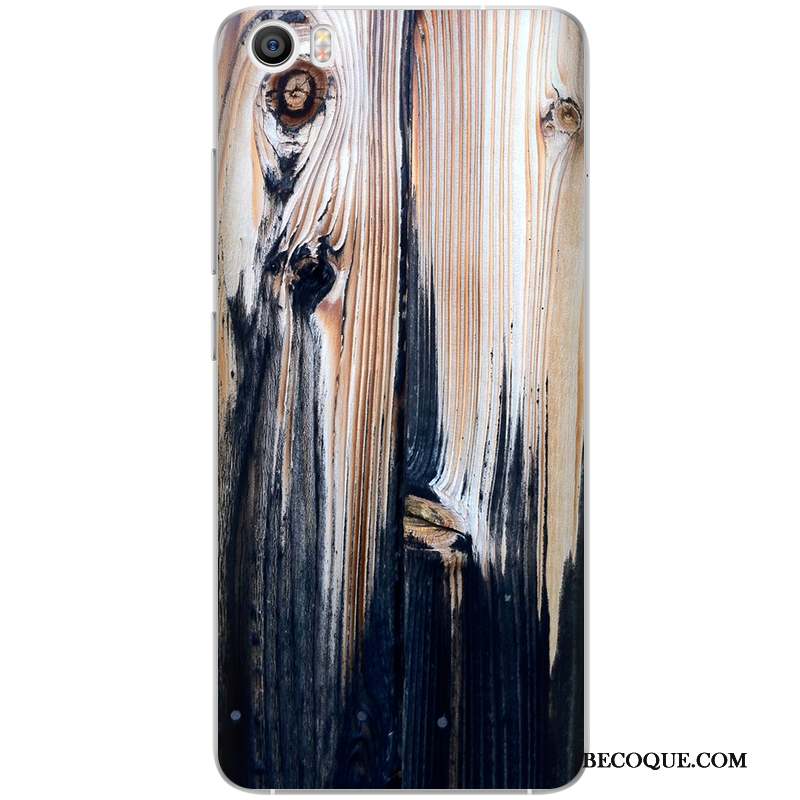 Mi 5 Bleu Coque De Téléphone Petit Difficile Étui Grain De Bois