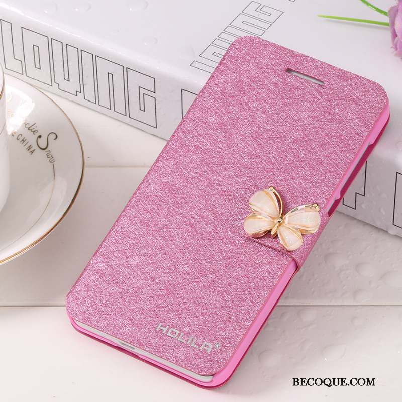 Mi 5 Coque Étui En Cuir Clamshell Rose Téléphone Portable Protection Bleu Clair