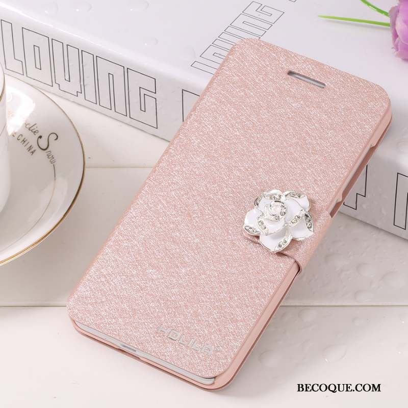 Mi 5 Coque Étui En Cuir Clamshell Rose Téléphone Portable Protection Bleu Clair